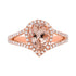 1.80ct Morganite Ring With 0.39tct Diamonds Set In 14kt Rose Gold