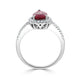 1.65ct Tourmaline ring with 0.42tct diamonds set in 14kt white gold