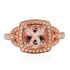 2.07ct Morganite Ring With 0.36tct Diamonds Set In 14kt Rose Gold