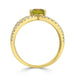 1.22ct Sphene ring with 0.60tct diamonds set in 14K yellow gold