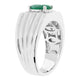1.48ct Emerald Ring With 0.16tct Diamonds Set In 14kt White Gold