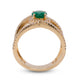 1.35Ct Emerald Ring With 0.50Tct Diamonds In 14K Yellow Gold