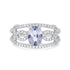 1.30ct Sapphire Rings with 0.46tct diamonds set in 14KT white gold