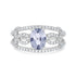 1.30ct Sapphire Rings with 0.46tct diamonds set in 14KT white gold