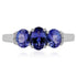 1.29tct Tanzanite ring with 0.04tct diamonds set in 14K white gold