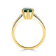1.71ct Emerald ring with diamonds set in 14kt yelllow gold