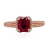 1.22ct Ruby ring with 0.29ct diamonds set in 14K rose gold