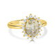 2.62ct Sapphire Rings with 0.37tct diamonds set in 14KT yellow gold