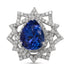 Extraordinary 5.52Ct Tanzanite And 1.03Tct Diamond Designer Ring In 14Kt White Gold Ring