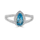 1.23ct Aquamarine ring with 0.44tct diamonds set in 14K white gold
