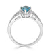 1.23ct Aquamarine ring with 0.44tct diamonds set in 14K white gold