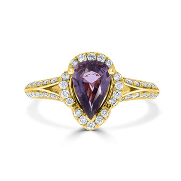 1.15ct Sapphire Rings with 0.5tct diamonds set in 14KT yellow gold