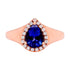 1.01Ct Tanzanite Ring With 0.18Tct Diamonds In 14K Rose Gold