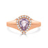 1.02ct Sapphire Rings with 0.14tct diamonds set in 14KT rose gold