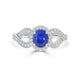 1.17ct Sapphire Ring with 0.20tct Diamonds set in 14K White Gold