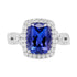 3.41ct Tanzanite Rings With 0.59tct Diamonds Set In 14kt White Gold