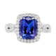 3.41ct Tanzanite Rings With 0.59tct Diamonds Set In 14kt White Gold