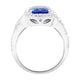 3.41ct Tanzanite Rings With 0.59tct Diamonds Set In 14kt White Gold