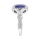 3.41ct Tanzanite Rings With 0.59tct Diamonds Set In 14kt White Gold