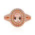 0.93ct Morganite Ring With 0.54tct Diamonds Set In 14kt Rose Gold