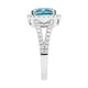 3.83ct Blue Zircon Ring With 0.52tct Diamonds Set In 14kt White Gold