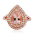 2.39ct Morganite Ring With 0.71tct Diamonds Set In 14kt Rose Gold