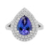 2.81ct Tanzanite Rings With 0.71tct Diamonds Set In 14kt White Gold