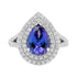 2.81ct Tanzanite Rings With 0.71tct Diamonds Set In 14kt White Gold