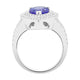 2.81ct Tanzanite Rings With 0.71tct Diamonds Set In 14kt White Gold