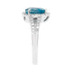 2.96ct Blue Zircon Ring With 0.33tct Diamonds Set In 14kt White Gold