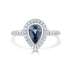 1.07ct Sapphire Rings with 0.36tct diamonds set in 18KT white gold