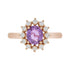 1.39ct Sapphire Ring With 0.33tct Diamonds Set In 14kt Rose Gold