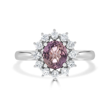 1.30ct Sapphire Rings with 0.33tct diamonids set in 14KT white gold