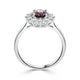 1.30ct Sapphire Rings with 0.33tct diamonids set in 14KT white gold