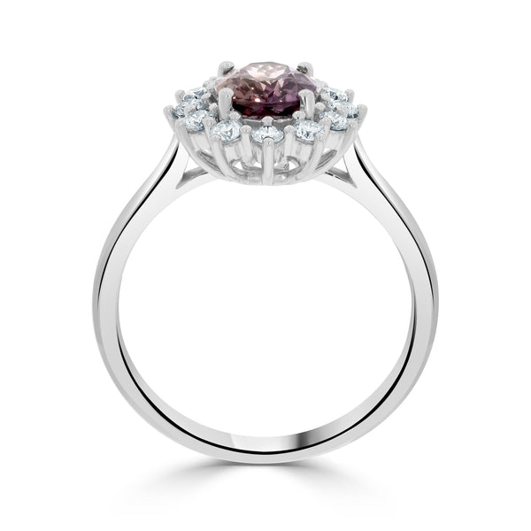 1.30ct Sapphire Rings with 0.33tct diamonids set in 14KT white gold