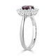 1.30ct Sapphire Rings with 0.33tct diamonids set in 14KT white gold