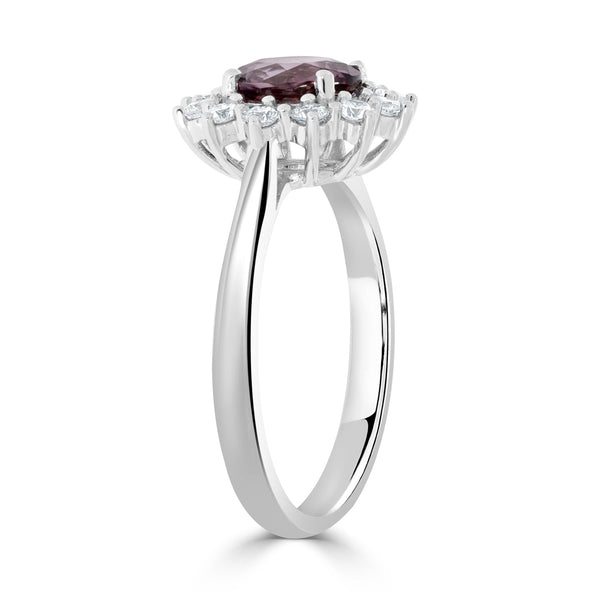 1.30ct Sapphire Rings with 0.33tct diamonids set in 14KT white gold