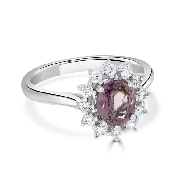 1.30ct Sapphire Rings with 0.33tct diamonids set in 14KT white gold