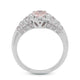 1.10Ct Sapphire Ring With 0.35Tct Diamonds In 14K White Gold
