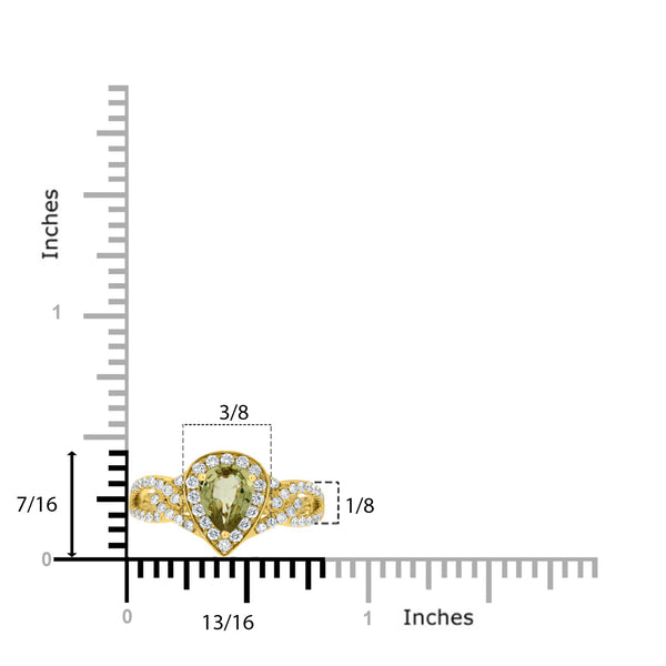 1.12ct Sapphire Rings with 0.54tct diamonds set in 14KT yellow gold