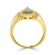 0.93ct Sapphire Rings with 0.54tct diamonds set in 14KT yellow gold