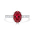 2.05 Tourmaline Rings with 0.19tct Diamond set in 14K White Gold