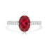 2.05 Tourmaline Rings with 0.19tct Diamond set in 14K White Gold