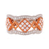 0.50Tct Pink Diamond Band With 0.17Tct White Diamonds In 18K Rose And White Gold
