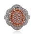 0.56tct Pink Diamond ring with 0.69tct Diamond accents set in 18K two tone