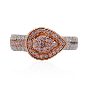 0.31Ct Pink Diamond Ring Wtih 0.26Tct Diamonds In 18K Two Tone Gold