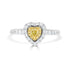 0.11 Yellow Diamond Rings with 0.55tct Diamond set in 18K Two Tone Gold