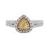 0.20Ct Yellow Diamond Ring With 0.44Tct Diamonds In 18K Two Tone Gold