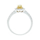 0.21Ct Yellow Diamond Ring With 0.48Tct Diamonds In 18K Two Tone Gold