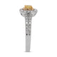 0.27Ct Yellow Diamond Ring With 0.62Tct Diamonds In 18K Two Tone Gold